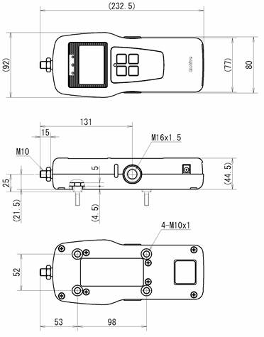 Z2H大荷重電子式推拉力計結構尺寸圖