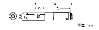 HDP-50以上(6.35mm六角適配器)數字扭力測試儀傳感器尺寸