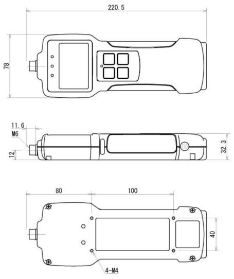 ZDP系列數(shù)顯扭力起子測試儀主機(jī)尺寸