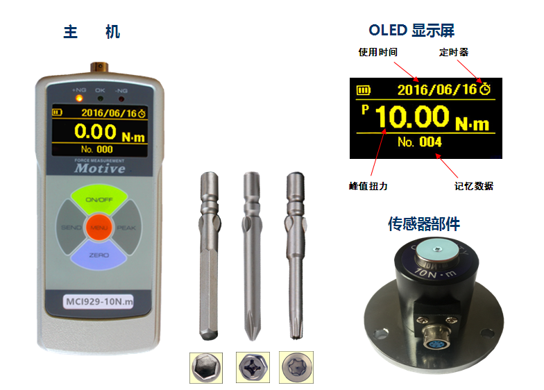 自動鎖螺絲機扭力測試儀MCI929-QLS整機展示